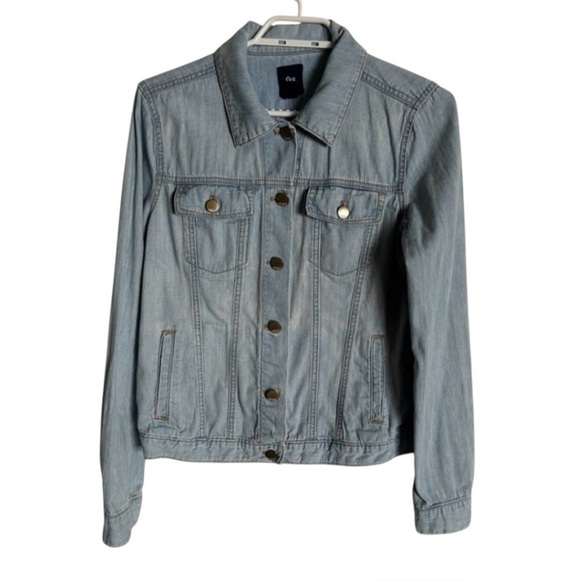 GAP Medium Light Wash Trucker Denim Jacket 100% Cotton 90s Minimalist - Picture 2 of 11